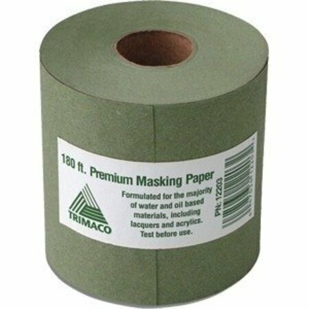 TRIAMCO Tri Paper G3 3 in. x 60Yd Green Premium Masking Paper 12203